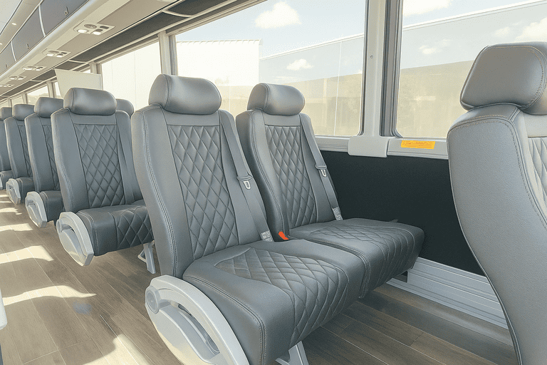 interior of Charter Bus Rental Hackensack charter bus